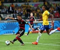 Germany and Brazil team during the 2014 World Cup Semi-finals Royalty Free Stock Photo