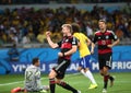 Germany and Brazil team during the 2014 World Cup Semi-finals Royalty Free Stock Photo