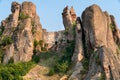 rocks and wall at ancient Kaleto, landmark of Bulgaria