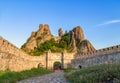Belogradchik fortress entrance and the rocks Royalty Free Stock Photo