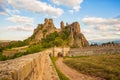 Belogradchik fortress entrance and the rocks Royalty Free Stock Photo