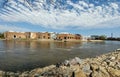 Beloit, WI Iron Works Building as seen from Riverwalk Royalty Free Stock Photo