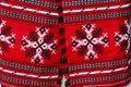 Belorussian woven towels with bright traditional pattern