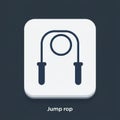 Below the icon, the text Jump rop is printed in a matching font Royalty Free Stock Photo
