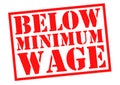 BELOW MINIMUM WAGE Royalty Free Stock Photo
