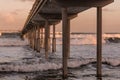 Below Ocean Beach Fishing Pier Royalty Free Stock Photo