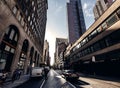 Below view on skyscrapers in New York