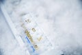 Below zero on thermometer Royalty Free Stock Photo