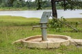 Belpahari, Jhargram, West Bengal, India: A Newly instaled Indian Hand Pump Borewell in a Rural Community in Belpahari, Jhargram.