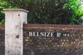 Belsize Road street name sign, Camden, London