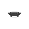 Belt bag, fanny pack vector icon Royalty Free Stock Photo