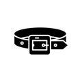 Belt black icon, concept illustration, vector flat symbol, glyph sign. Royalty Free Stock Photo