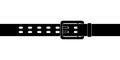 Belt black and white illustration on an isolated background