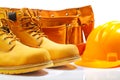 Belt boots hardhat Royalty Free Stock Photo