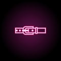 Belt, clothing fashion neon icon. Simple thin line, outline vector of clothes icons for ui and ux, website or mobile application