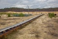 Belt conveyor in a sand pit Royalty Free Stock Photo