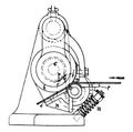 Belt Cutting Machine vintage illustration