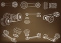 Belt gear, vector Royalty Free Stock Photo