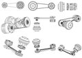 Belt gear, vector Royalty Free Stock Photo