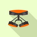 Belt hiking equipment icon, flat style