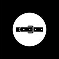 Belt icon on black background Royalty Free Stock Photo
