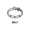 belt icon. Element of women accessories with names icon for mobile concept and web apps. Thin line belt icon can be used for web Royalty Free Stock Photo