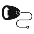 Belt leash icon simple vector. Collar pet