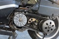 belt replacement pulley transmission on the scooter. continuously variable transmission & x28;CVT& x29;