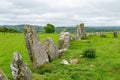 Beltany stone circle, an impressive Bronze Age ritual site located to the south of Raphoe town, County Donegal, Ireland Royalty Free Stock Photo