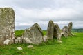 Beltany stone circle, an impressive Bronze Age ritual site located to the south of Raphoe town, County Donegal, Ireland Royalty Free Stock Photo