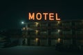 Beltway Motel & Restaurant sign at night, Halethorpe, Maryland Royalty Free Stock Photo