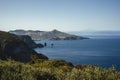 The island of Vulcano and the mount Etna