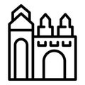 Belvedere palace icon outline vector. Viennese architecture