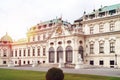 Belvedere palace in sunset Vienna, Austria