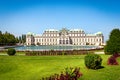 Belvedere palace vienna austria interior detail of walls and painted cieling Royalty Free Stock Photo