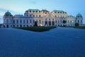 Belvedere Palace on a warm summer night Royalty Free Stock Photo