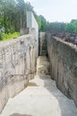 Memorial walls at Belzec former Nazi German extermination camp