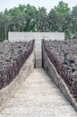 Path at Memorial in former German-Nazi extermination camp