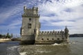 BelÃÂ©m tower Lisbon Portugal is a Manueline style Tagus river island world heritage Royalty Free Stock Photo