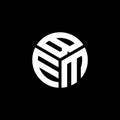 BEM letter logo design on black background. BEM creative initials letter logo concept. BEM letter design