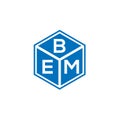 BEM letter logo design on black background. BEM creative initials letter logo concept. BEM letter design