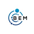 BEM letter logo design on white background. BEM creative initials letter logo concept. BEM letter design