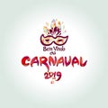 Bem vindo ao Carnaval 2019. logo in portuguese.