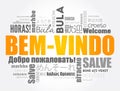 Bem-Vindo (Welcome in Portuguese) word cloud