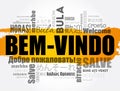 Bem-Vindo (Welcome in Portuguese) word cloud