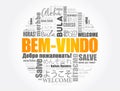 Bem-Vindo (Welcome in Portuguese) word cloud