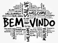 Bem-Vindo (Welcome in Portuguese) word cloud