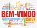 Bem-Vindo (Welcome in Portuguese) word cloud