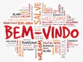 Bem-Vindo (Welcome in Portuguese) word cloud