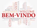 Bem-Vindo (Welcome in Portuguese) word cloud